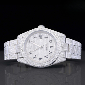 Reloj de lujo al por mayor resistente al agua Iced Out con esfera árabe totalmente Moissanite Diamonds reloj unisex - Product Image 1