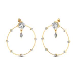 REYES OEM ODM Bijoux personnalisés en or massif 14K 18K Diamant cultivé en laboratoire CVD HPHT Boucles d'oreilles à visser pour femmes Bijoux fins - Product Image 6