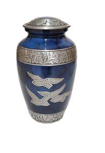 Meilleure qualité d'urnes de crémation faites à la main, prix de gros, urne de crémation en métal pour les cendres humaines et les fournitures funéraires de ACW - Product Image 2