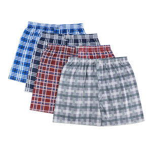 Nouveau design de boxer à carreaux classiques pour hommes Boxer personnalisé grande taille aux couleurs unies pour hommes - Product Image 1