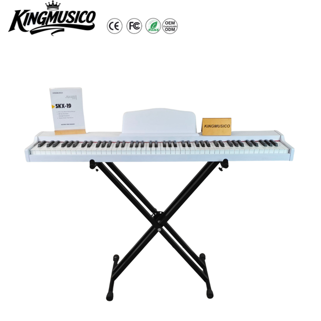 Portable 88 Key Basic Semi-Weighted Digital Piano, Minimalist Electronic Keyboard with Stand, Pedal, Bluetooth & MIDI