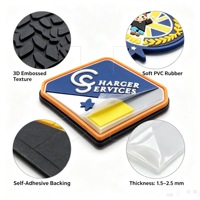 Écussons en PVC autocollants personnalisés, étiquettes en silicone 3D avec logo en relief à thermocoller pour vêtements et sacs, écologiques, OEM/ODM