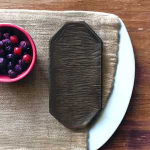 Plateaux de service en bois de manguier au design vintage fabriqués à la main Décor de Noël de cuisine à la maison marron noir écologique pour assiettes - Product Image 3