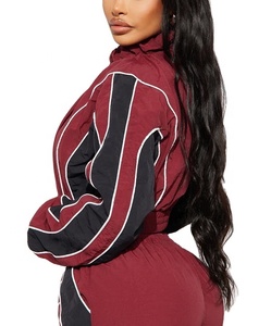 Survêtement coupe-vent pour femme de qualité supérieure, respirant, avec doublure en maille, fermeture éclair, en nylon, grandes tailles - Product Image 5