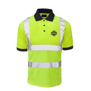 UNIQUE GYM WEAR Camisetas Polo de Seguridad Reflectantes de Alta Visibilidad con Bolsillos y Cinta Reflectante, Ropa de Trabajo con Certificación CE para Hombre - Product Image 4