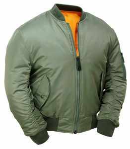 Blouson aviateur en nylon bleu foncé pour homme, vêtements d'hiver à col montant brodés et coupe-vent de style High Street avec logo sur le devant - Product Image 4