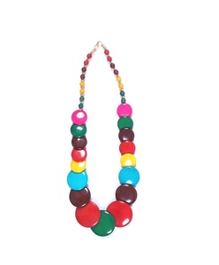 Collier en résine époxy multi couleurs collier de bijoux de mode fabriqué en inde fabricant fait à la main meilleur collier bon prix - Product Image 1