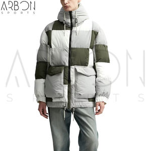 Patchwork Good Selling Unique Design Adult Outer Wear Comfortable Best Quality For Men Wholesale Supplier Puffer Hooded <b>Jacket</b> - Product Image 3