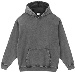 Sweat à capuche tendance pour homme en coton 100% imperméable, imprimé, effet usé, lavé, pour l'hiver - Product Image 6