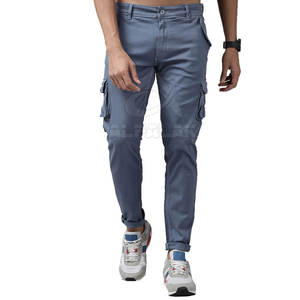 Pantalon cargo léger de couleur personnalisée pour hommes, taille moyenne, style décontracté, marque privée multi-poches, en vente - Product Image 1