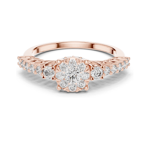 Anillo de Diamante de Laboratorio de 0.608 CT para Mujer, Claridad VVS-VS EF, Disponible en Oro de 18KT, 14KT, 10KT y Plata 925, Oro Rosa, Amarillo, Blanco - Product Image 2