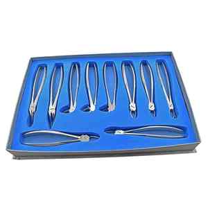 10 pièces dentaire orthodontique et chirurgical en acier inoxydable pince d'extraction de dents ensemble dentaire Instruments chirurgicaux - Product Image 5
