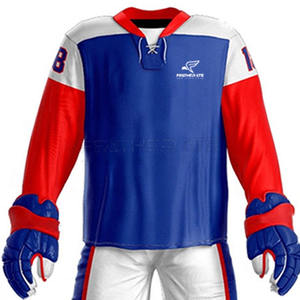 Dernière conception de vêtements pour jeunes Uniforme de hockey sur glace de couleur unie Uniforme de hockey sur glace en gros Meilleur prix Uniforme - Product Image 2