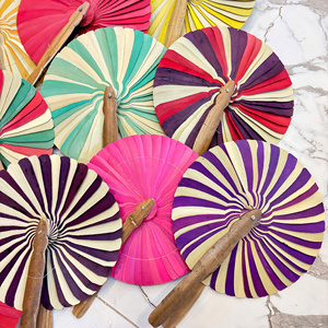 Abanico de Hojas de Palma Hecho a Mano, Abanico Decorativo de Hojas de Palma para Bodas, Eventos, Decoración del Hogar, Logotipo Personalizado de Vietnam por Ms Violet - Product Image 3