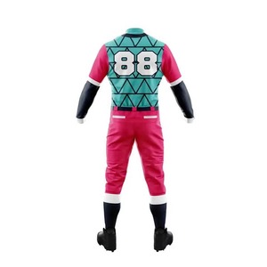Ensembles d'uniformes de baseball respirants et à séchage rapide de haute qualité, col rond, design personnalisable, technique d'impression, matière 100 % polyester - Product Image 3
