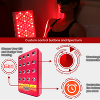 Panel Terapi Cahaya Merah Genggam Isi Ulang 660nm & 850nm 16 LED, Pasokan Langsung Pabrik, Pereda Nyeri Wajah, Portabel, Mudah Dibawa