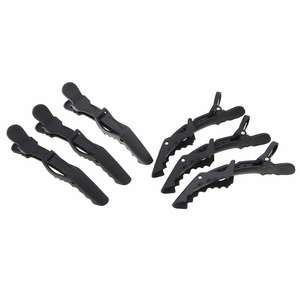 Tenir fermement n'importe quelle quantité de cheveux noir mat pinces de sectionnement placer solidement doux pour les cheveux salon de coiffure coiffure - Product Image 5