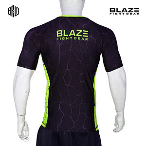 Rashguard de jiu jitsu personnalisé pour hommes mma grappling bjj boxe entraînement & gymworkout sportwear sublimation imprimé - Product Image 4