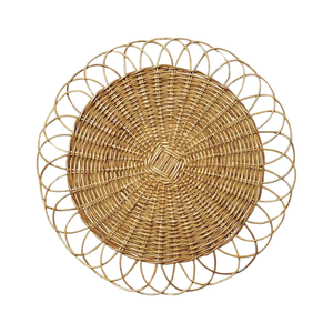 Biodegradable Natural <b>WOVEN</b> RATTAN PLACEMATS <b>COASTERS</b> for Eco-Conscious Buyers Stylish and Sustainable Wall-Hanging Decor - Product Image 3