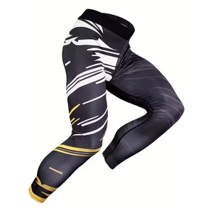 เสื้อรัดกล้ามเนื้อแบบเต็มตัวประสิทธิภาพสูง กางเกงรัดกล้ามเนื้อสำหรับกีฬา MMA BJJ กางเกงรัดกล้ามเนื้อสำหรับการต่อสู้ พิมพ์ลายที่เอวแบบ Sublimation - Product Image 4