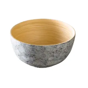 Wholesales Nice Price Eggshell Spun Bamboo Bowl Salad Fruit Bamboo Bowl Dinnerware From Vietnam