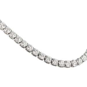 Collar de oro amarillo compromiso moissanita corte brillante 53,10 quilates joyería sublimada hecha a mano nueva moda personalizada - Product Image 1