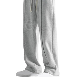 Pantalon décontracté pour homme respirant et léger, taille mi-haute, jambe droite, ample, jogging, streetwear - Product Image 4