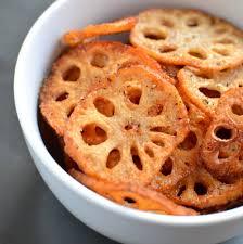 Chips de raíz de loto crujiente (sin aceite, Vegano, sin gluten) | Chips de raíz de loto horneados crujientes - Product Image 4