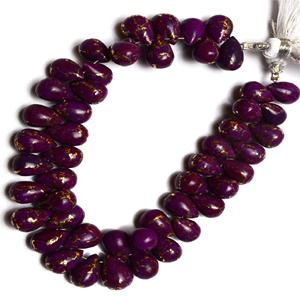 Piedra Preciosa Suelta Calibrada de Amazonita Natural de Alta Calidad, Forma de Lágrima Lisa, para Cuentas de Joyería Púrpura - Product Image 2