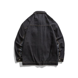 แจ็คเก็ตยีนส์ผ้าฝ้ายคุณภาพสูงสำหรับวัยรุ่นแฟชั่นลำลองพิมพ์ลาย Paisley สำหรับฤดูใบไม้ร่วง - Product Image 4