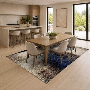 Alfombra de Chenilla Lavable a Máquina, Antideslizante, con Estampado Digital Oriental Tradicional en Gris Carbón, Modelo LXDP-0627 de RUGS DEPOT, Venta al Por Mayor - Product Image 4