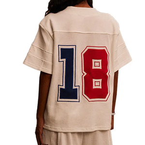 เสื้อยืดปักลายลำลองของผู้ชายผ้าฝ้าย100% ระบายอากาศได้ดีราคาสมเหตุสมผลผ้าถ้อยคำที่มีลายตัวอักษร - Product Image 2