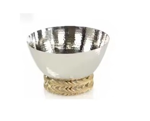 Bol à chocolat en métal décoratif fantaisie plat nickelé argenté bol en métal de taille personnalisée bol doux décoratif de vente chaude - Product Image 1