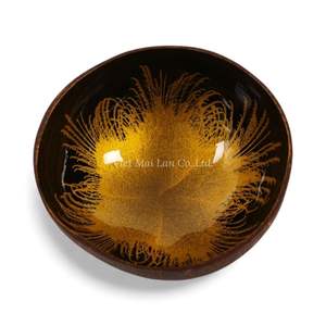 Cuenco de Coco con Madreperla, Hecho a Mano, con Incrustaciones de Concha Natural, Decorativo, Ecológico y Sostenible - Product Image 1