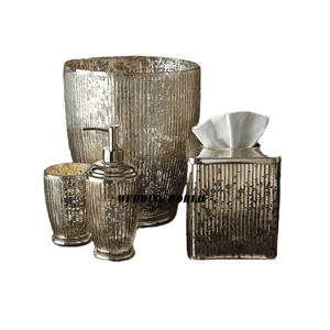 Ensemble de salle de bain en acier inoxydable Accessoires de salle de bain faits à la main de qualité supérieure Ensemble de salle de bain chic et classique - Product Image 2