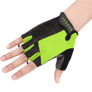 Nouveauté, gants de vélo en cuir de haute qualité, demi-doigts, respirants, résistants à l'usure, unisexes - Product Image 4