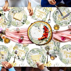 Bachelorette Assiettes Serviettes Ensembles Mariée à Être Nappes <span class=keywords><strong>Happy</strong></span> <span class=keywords><strong>Ever</strong></span> <span class=keywords><strong>After</strong></span> Bannière Vaisselle Jetable Ensemble Sert 20 Invités - Product Image 5