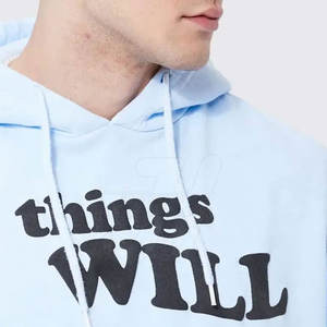 Top Trending Custom Made Men's Hoodie Pullover Alta calidad 3D Puff Print Tela transpirable para verano Invierno Sudadera con capucha - Product Image 2