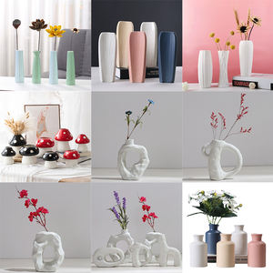 Florero de <span class=keywords><strong>cerámica</strong></span> blanco decorativo de la decoración moderna del hogar del precio de fábrica al por <span class=keywords><strong>mayor</strong></span> - Product Image 4