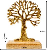 Sculpture de figurine en métal arbre de vie-Design moderne pour étagère de table de bureau à domicile et décor de bureau