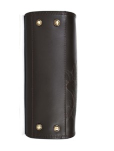 Sac à main en cuir véritable marron foncé à motif bonbon pour femme, sac à bandoulière double, sac fourre-tout structuré vintage, fermeture éclair, cadeau pour elle - Product Image 5