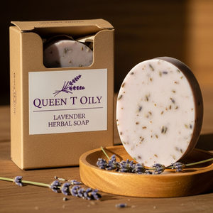 สบู่ลาเวนเดอร์พรีเมี่ยมสำหรับผิวมันผสมกับสารสกัดสมุนไพรและกลิ่นหอมผ่อนคลายสูตรให้ความชุ่มชื้น - Product Image 2