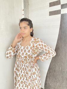 Femmes été bohème Maxi robe imprimé fleuri à manches longues col carré taille naturelle tissé bouton décoration pour décontracté printemps - Product Image 2