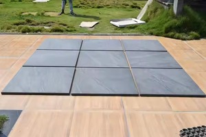 R11 Country Antracite Azulejo de porcelana para exteriores 600x600mm Diseño de piedra de mármol Foshan antideslizante de alta resistencia - Product Image 5