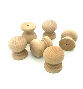 Perillas de madera de mango Herrajes Perillas de madera Cajón Manija de armario Perillas de gabinete de madera Precio barato - Product Image 2