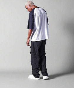 Qelonto Vintage Men's <b>T</b>-<b>Shirt</b> 100% Cotton 240 Gsm Oversized Heavy <b>Raglan</b> Sleeves Knitted Fabric Custom OEM Eco-Friendly Unisex - Product Image 5