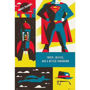 Modern Art Style Superman <b>Poster</b> Made of Durable Paper for Wall Decorative Use - Product Image 1
