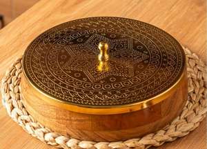 Pure Brass Masala Spice Box Durable Eco-Friendly Leak Proof Decorative Kitchen Cabinet <b>Storage</b> for Home Restaurant Wholesale - Product Image 3