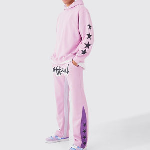 Derniers ensembles de survêtements pour hommes, style élégant, hiver, à capuche, uni, personnalisé, respirant, surdimensionné, 100% coton, grande taille, 2025 - Product Image 3