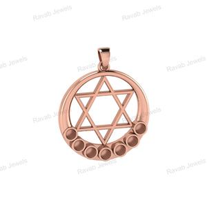 Fabricado a medida Seven Reiki Chakra Star Mandala colgante de buena calidad nuevos hallazgos de joyería de Yoga componentes de la India - Product Image 2